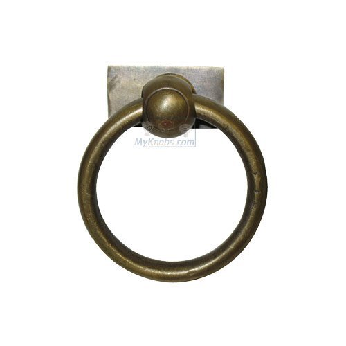 1 5/8" Ring Pull with Small Rectangle Backplate
