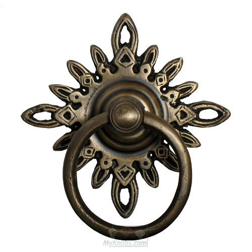 3" Ring Pull with Filigree Star Backplate