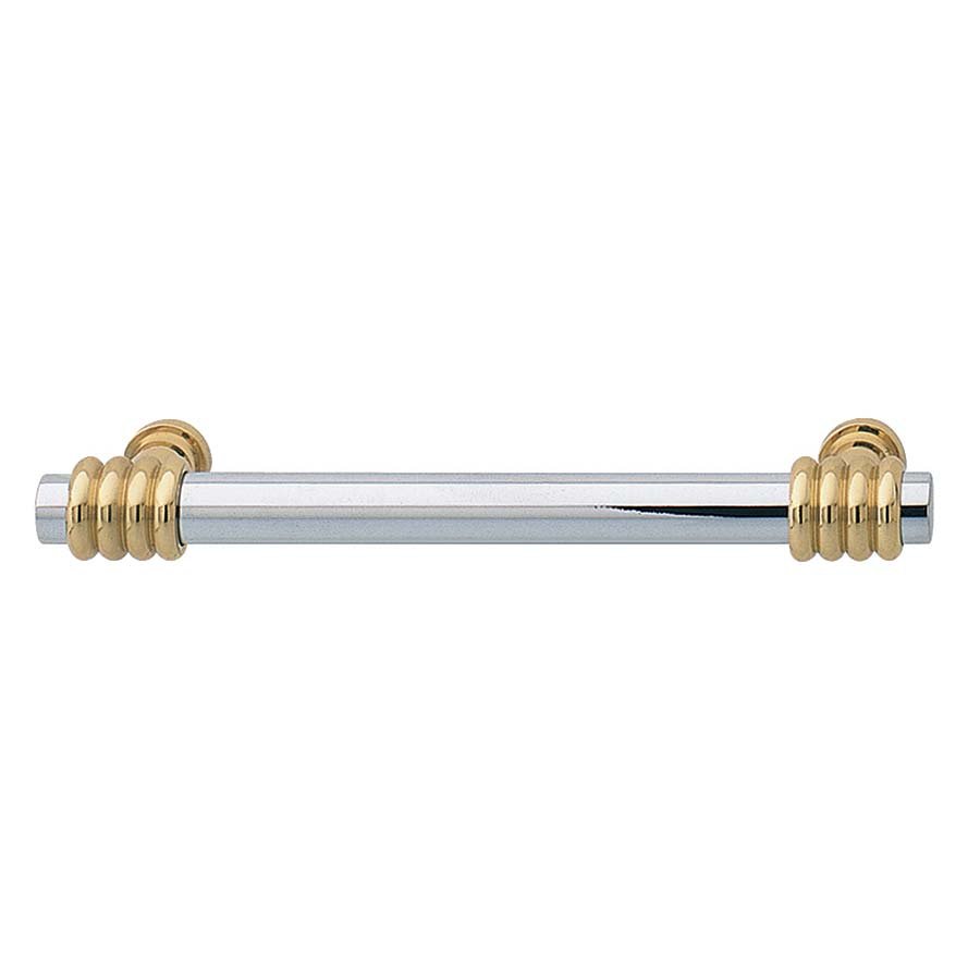 3 3/4" Centers Handle in Polished Chrome / Brass