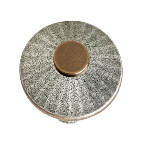 1 1/2" Diameter Knob in Antique Pewter / Copper