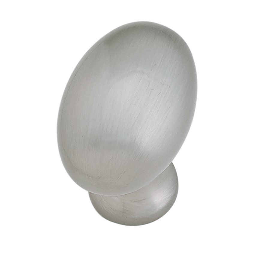1 3/16" x 3/4" Egg Knob in Stainless Steel