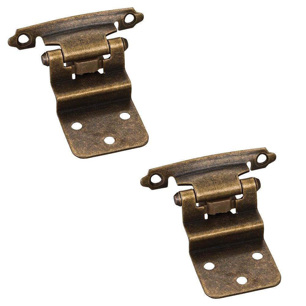 3/8 Inset Hinge in Brushed Antique Brass (PAIR)