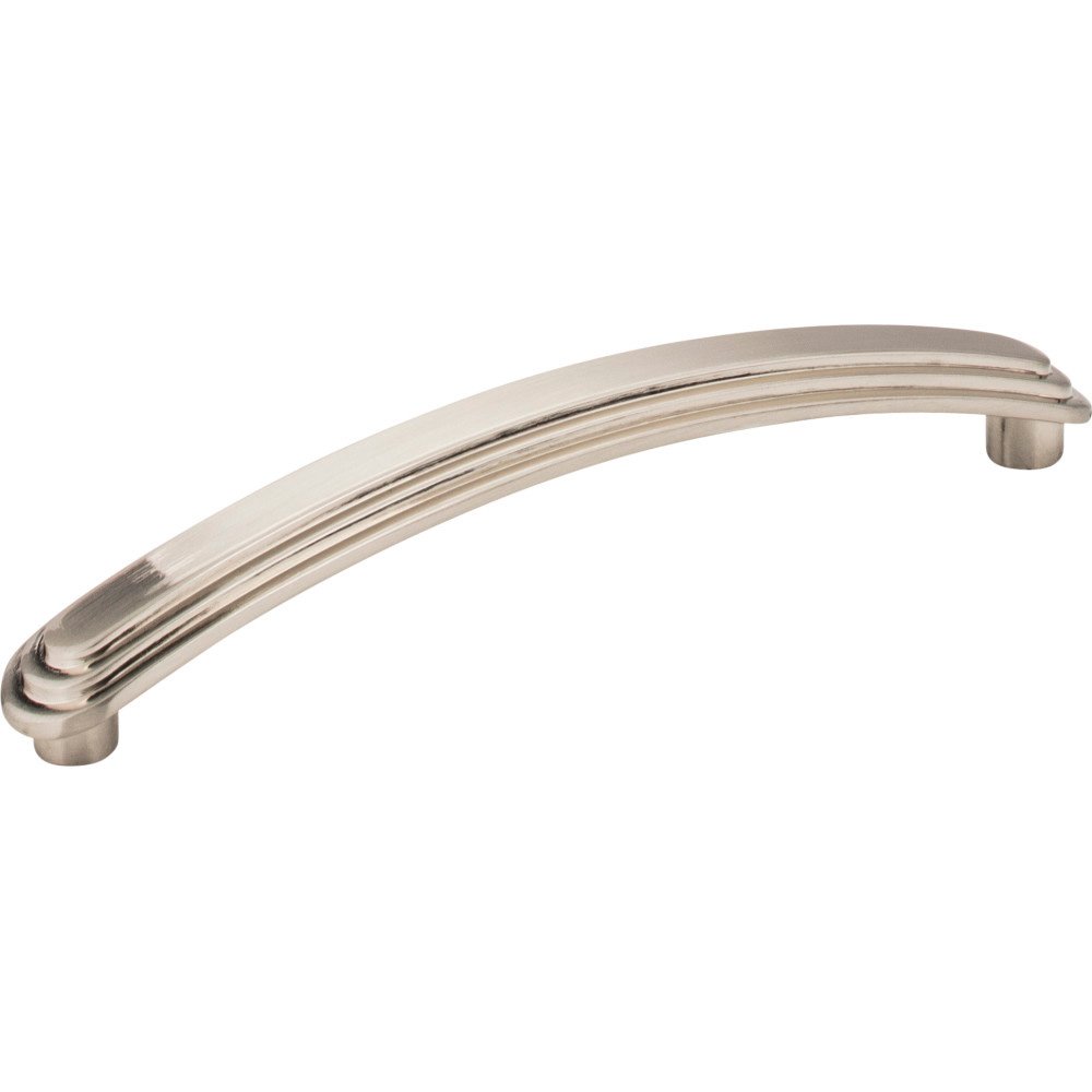 5 3/4" Overall Length Stepped Rounded Cabinet Pull in Satin Nickel