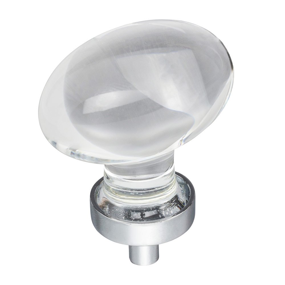 1-5/8" Glass Cabinet Knob in Polished Chrome