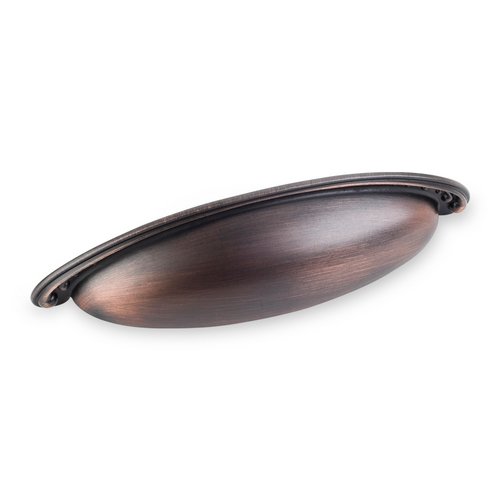 3 3/4" Centers Nouveau Cup Pull in Brushed Oil Rubbed Bronze