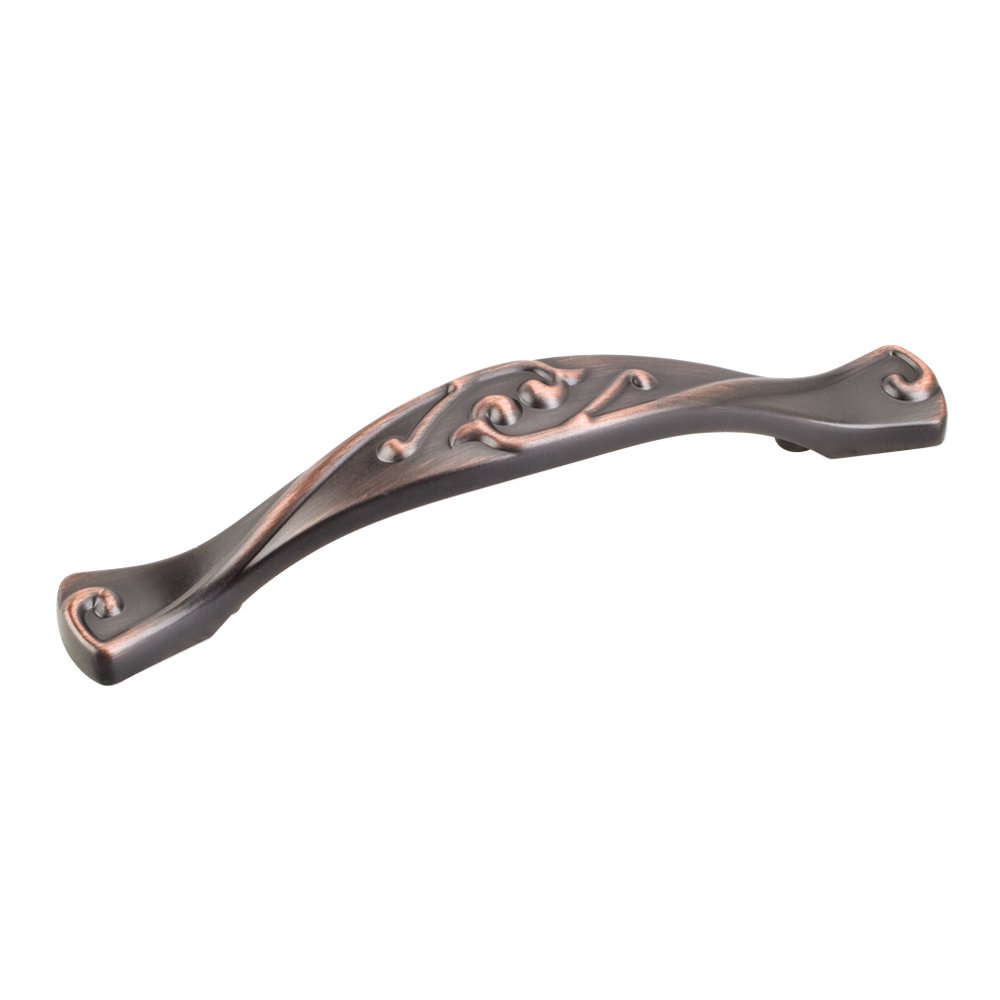 3 3/4" Centers Scrolled Pull in Brushed Oil Rubbed Bronze