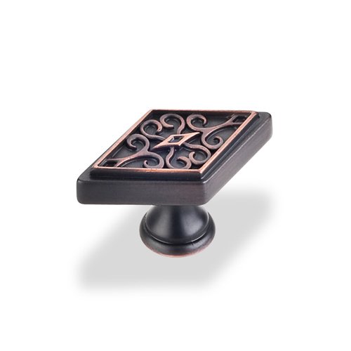 1 3/4" Diamond Knob in Brushed Oil Rubbed Bronze
