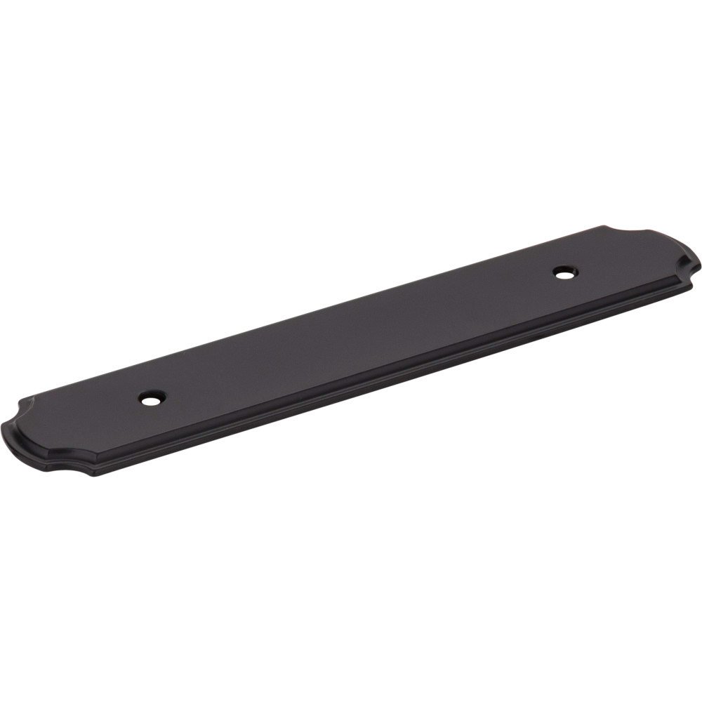3 3/4" Centers Plain Handle Backplate in Black
