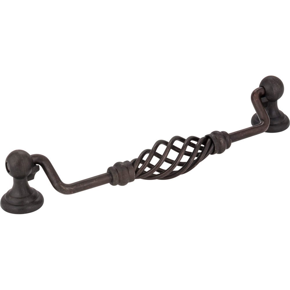 6 1/4" Centers Twisted Iron Pull in Brushed Oil Rubbed Bronze