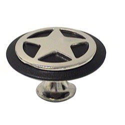 Rounded Star Knob Matte Black and Nickel