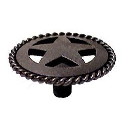 Medium Star Knob with Braided Edge in Oil Rubbed Bronze
