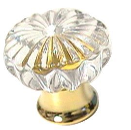 30mm Small Clear Crystal Knob in Polished Chrome