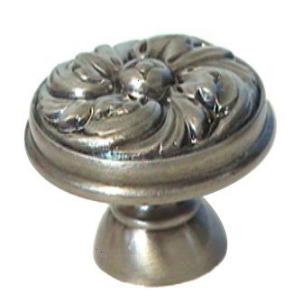 Flower Swirl Knob ( 1.25" ) in Polished Nickel