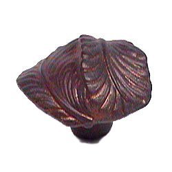 Swirl Leaf Knob in Rust with Copper Wash