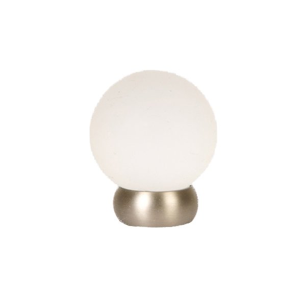 1 1/8" Knob in Frosted Clear/Brushed Nickel