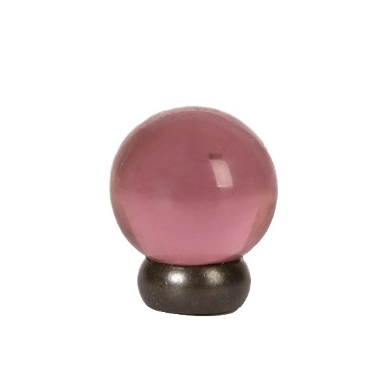 1 1/8" Knob in Transparent Amethyst/Oil Rubbed Bronze