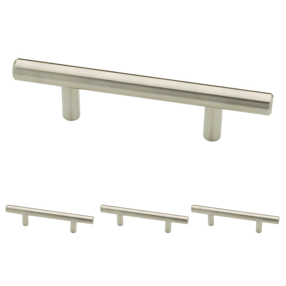 (4 Pack) 3" Bar Pull in Stainless Steel