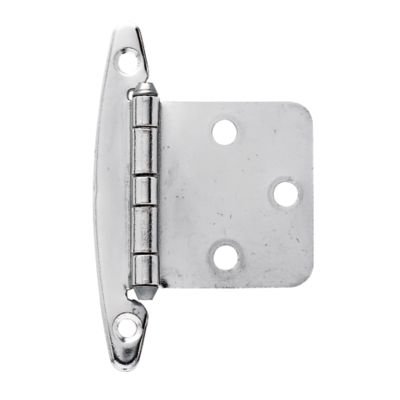Overlay Hinge without Spring, 2 per pkg in Polished Chrome