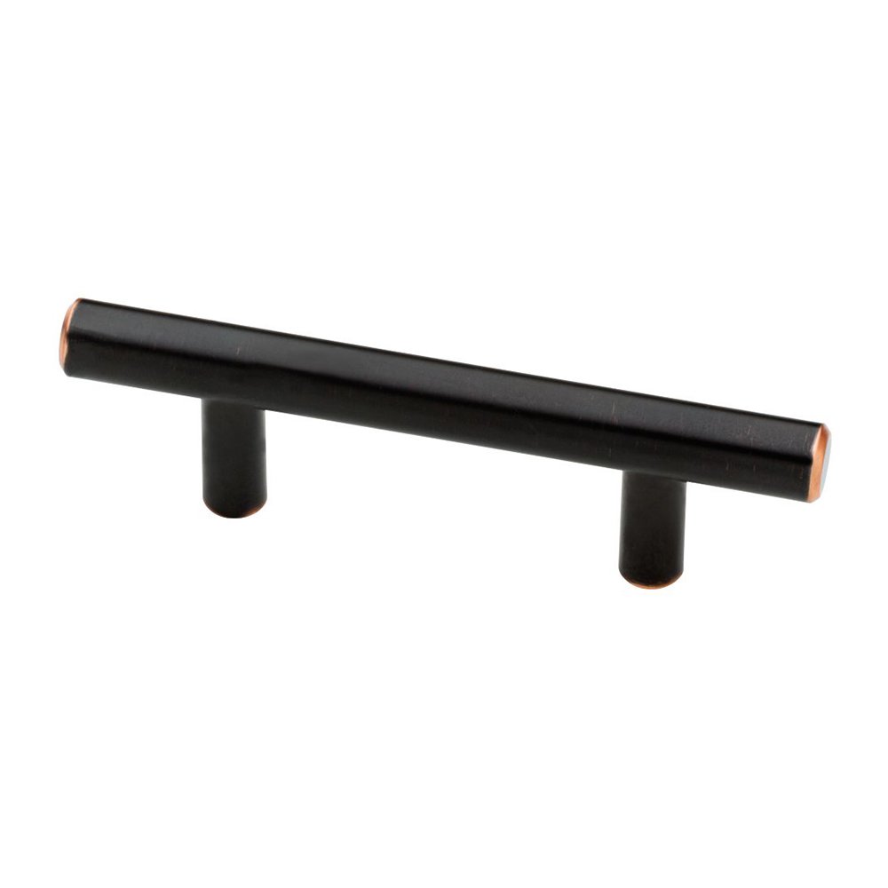 2 1/2" Centers Steel Bar Pull in Bronze w/Copper Highlights