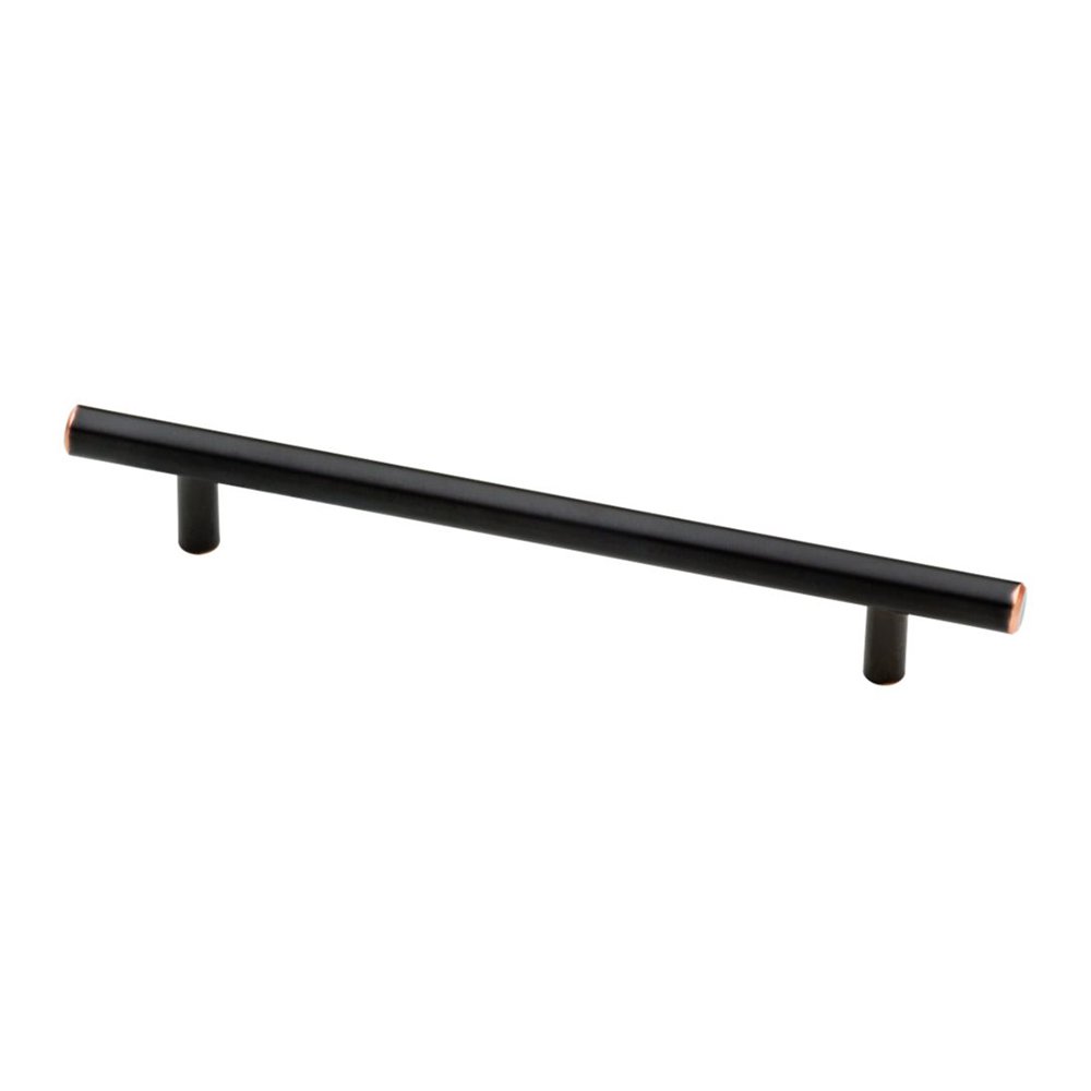 6 5/16" Centers Steel Bar Pull in Bronze w/Copper Highlights