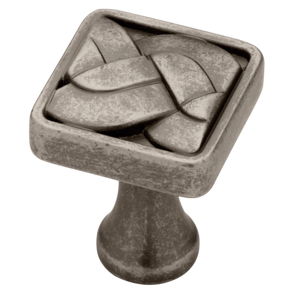 25mm Weave Knob in Aged Pewter