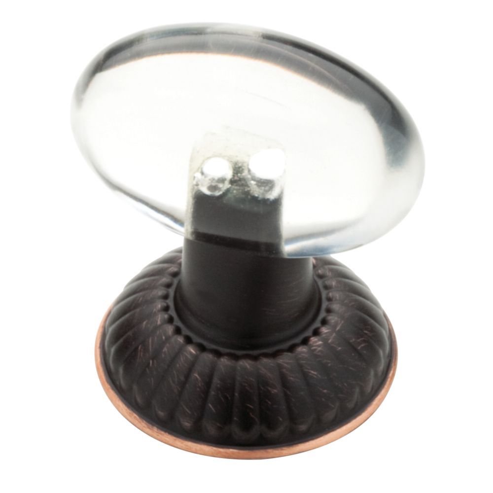 1 3/8" Knob in Bronze with Copper Highlights & Clear