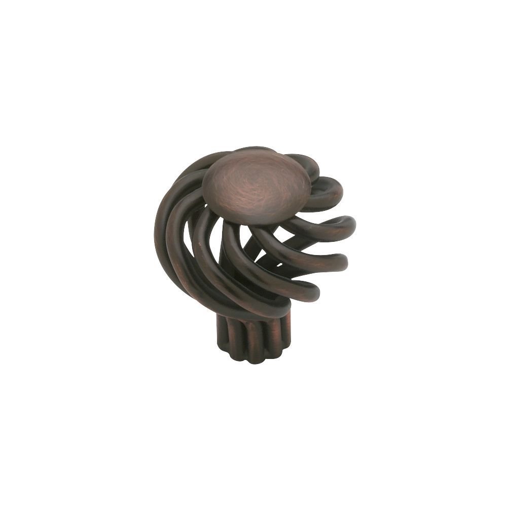 1 3/8" Birdcage Knob W/ Flat Top Bronze With Copper Highlights