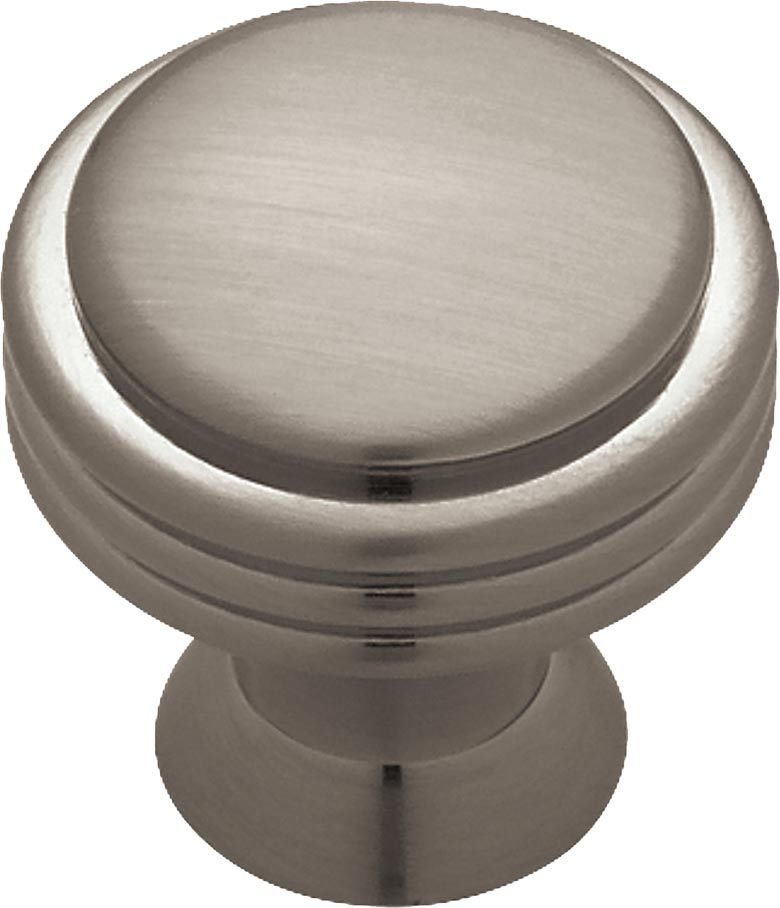 28mm Ringed Knob in Brushed Nickel Plated