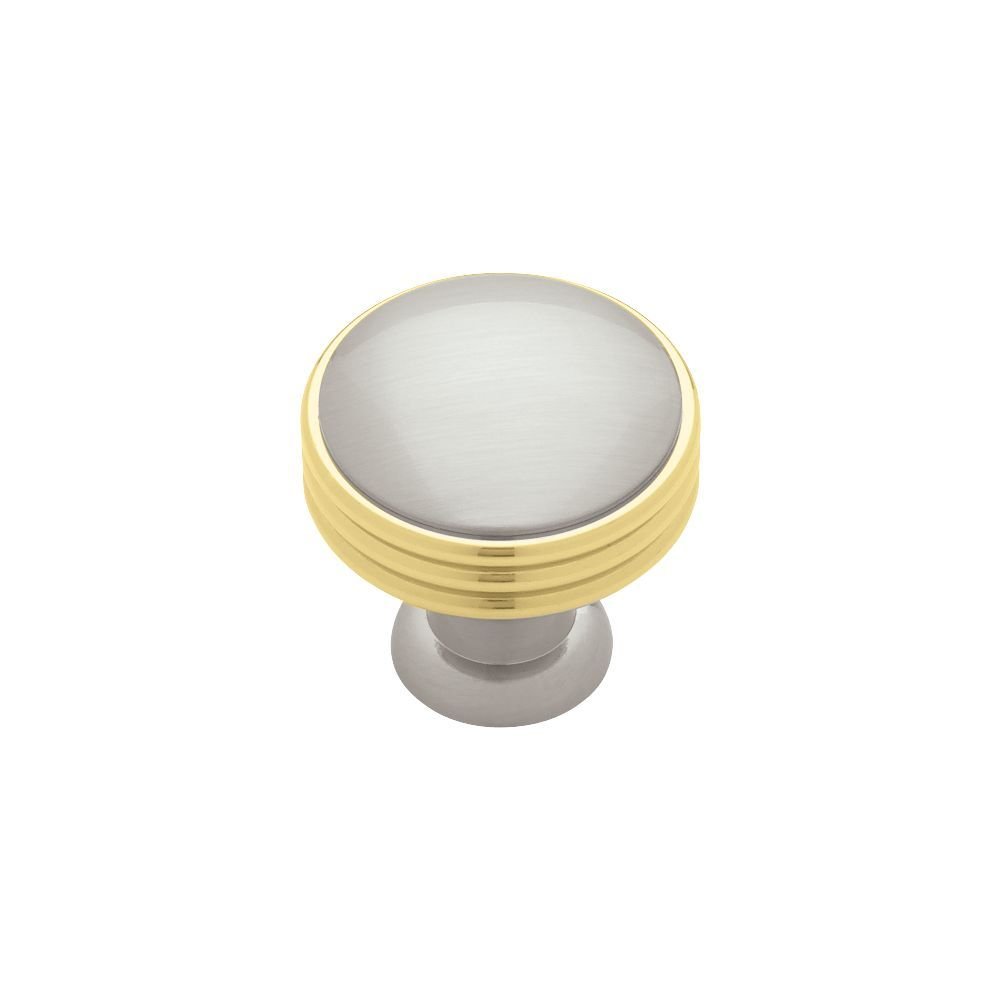 35mm Ringed Knob in Polished Brass and Nickel