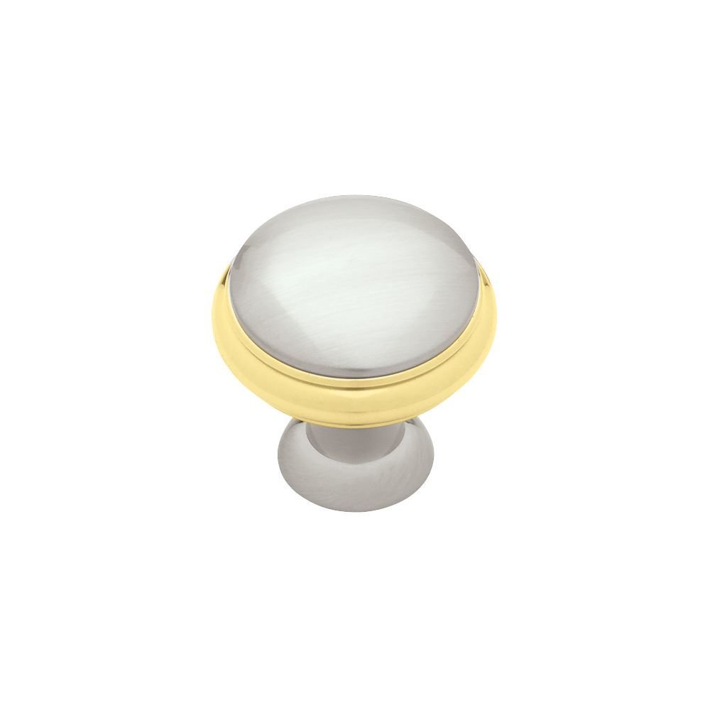 35mm Round Knob in Polished Brass and Nickel