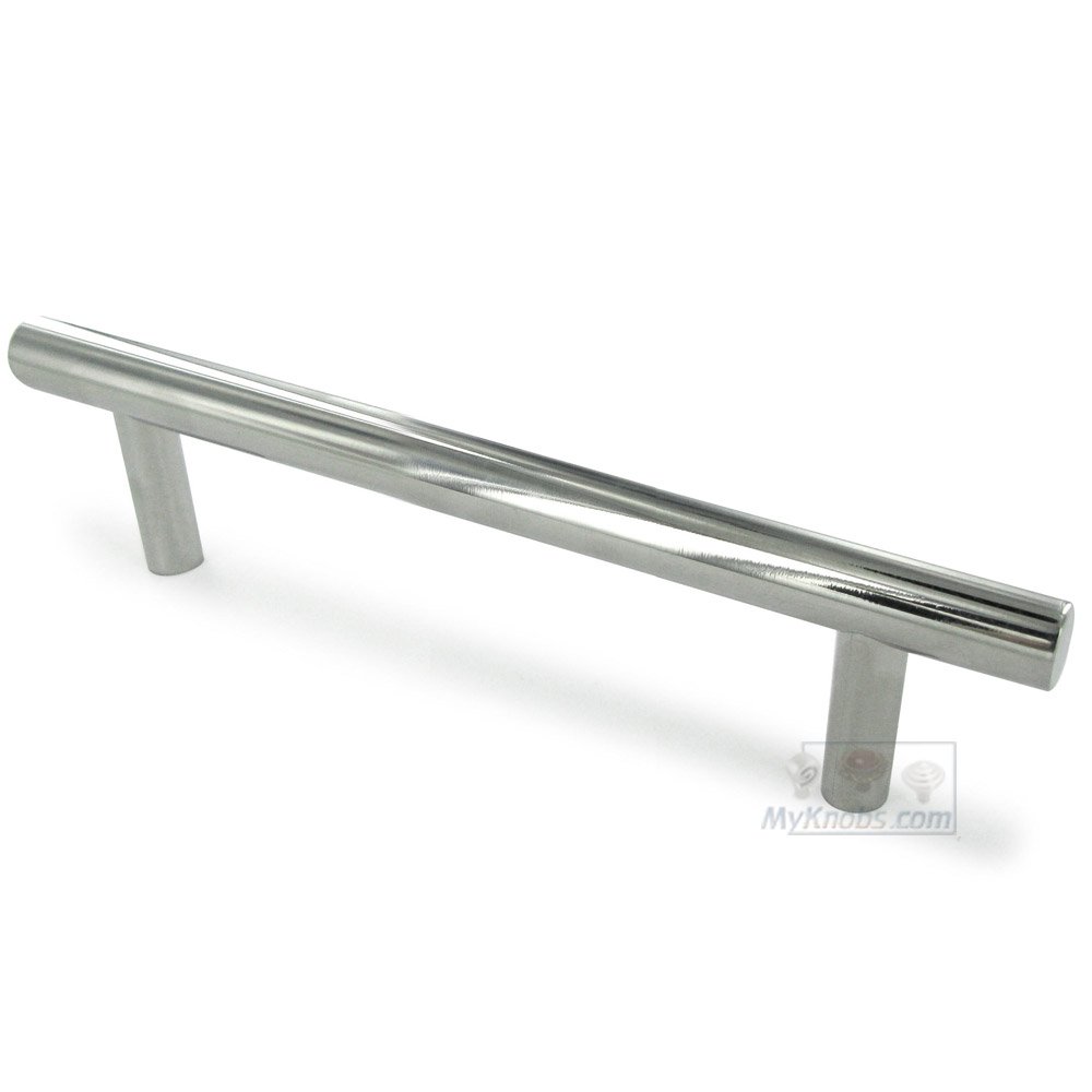 3 15/16" Centers European Bar Pull in Polished Stainless Steel