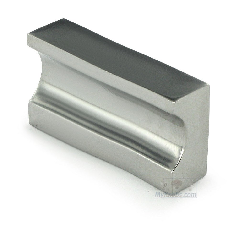 2" Centers Indented Square Pull in Polished Stainless Steel
