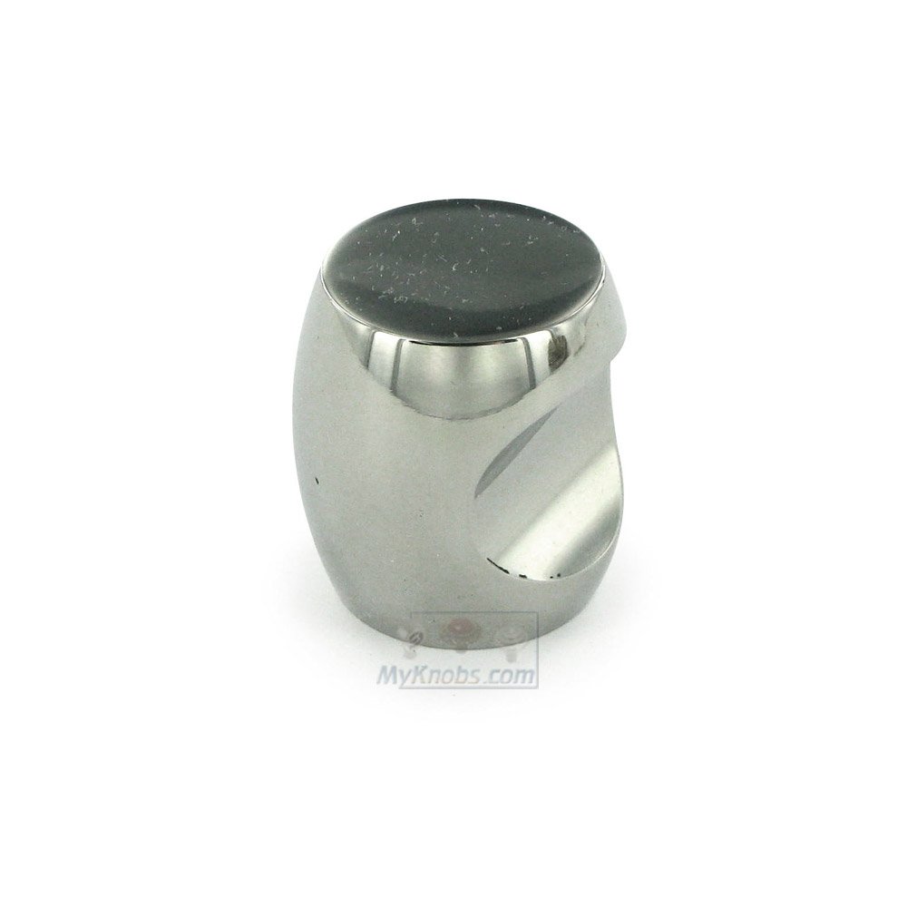 1" Diameter Barrel Thumbprint Knob in Polished Stainless Steel