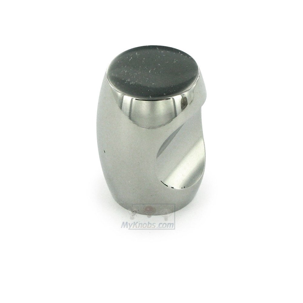 3/4" Diameter Barrel Thumbprint Knob in Polished Stainless Steel