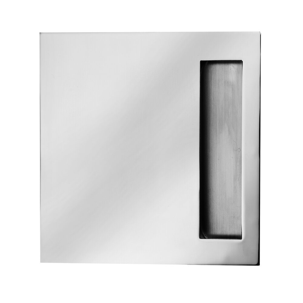 5 7/8" Large Recessed Pull in Polished Stainless Steel