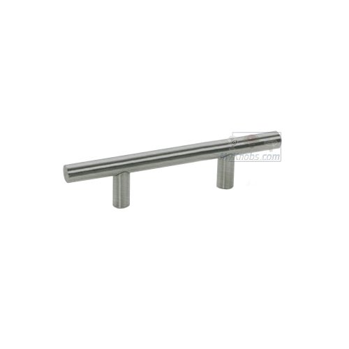 7 7/8" Centers Surface Mounted European Bar Oversized Door Pull in Satin Stainless Steel