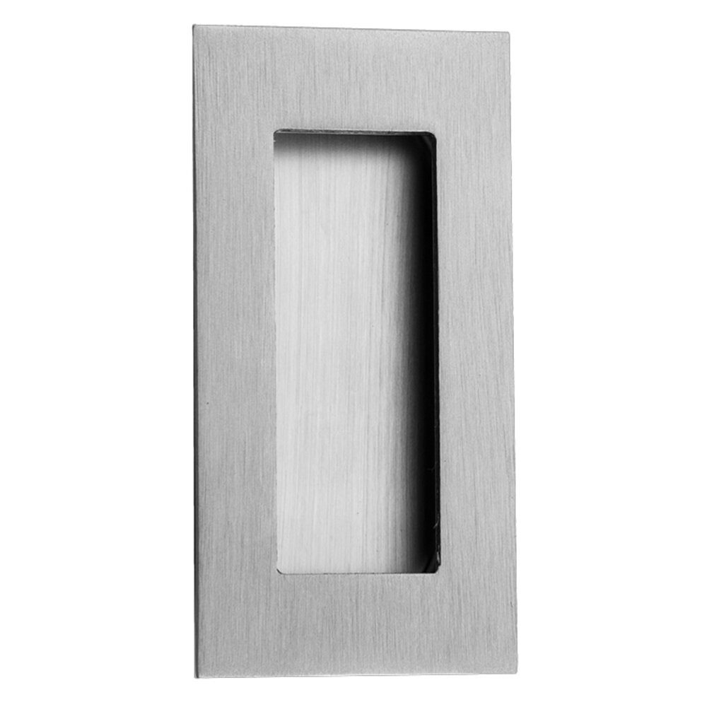 4" Rectangular Recessed Pull in Satin Stainless Steel