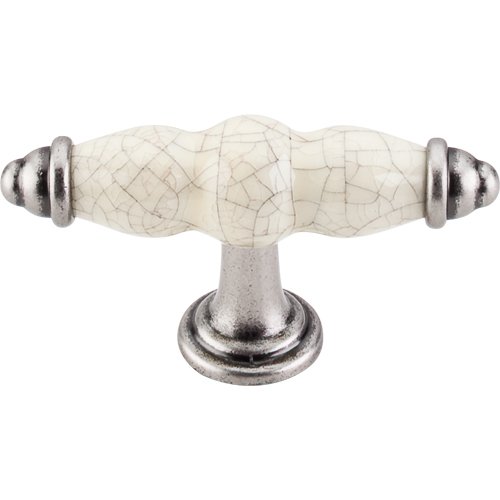 Chateau "T" Handle in Pewter Antique & Bone Crackle