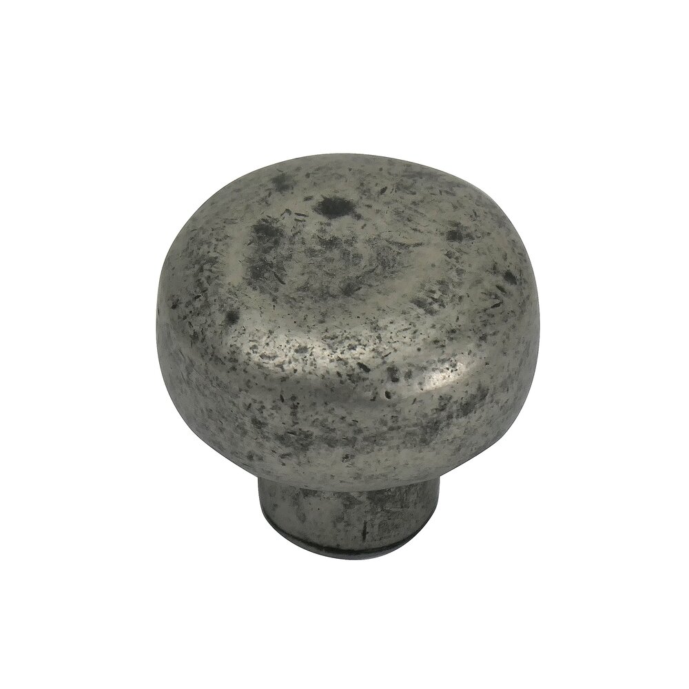 Large Round Knob in Distressed Pewter