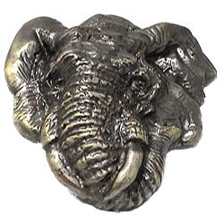 Big 5 Elephant Knob in Antique Brass
