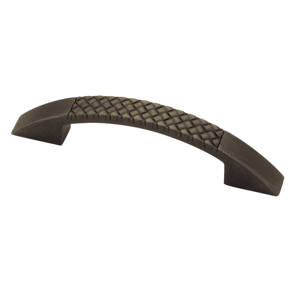 Basket Weave Pull - 96mm Distressed Oil Rubbed Bronze