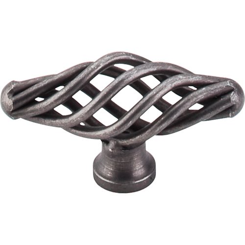 Small Oval Twist Knob in Pewter