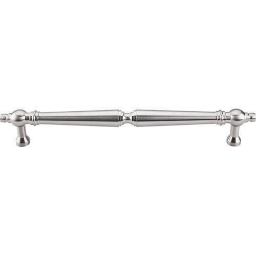 Oversized 12" Centers Door Pull in Brushed Satin Nickel 14" O/A