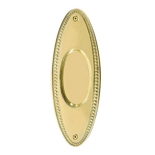 Beaded Flush Pull in Polished Brass