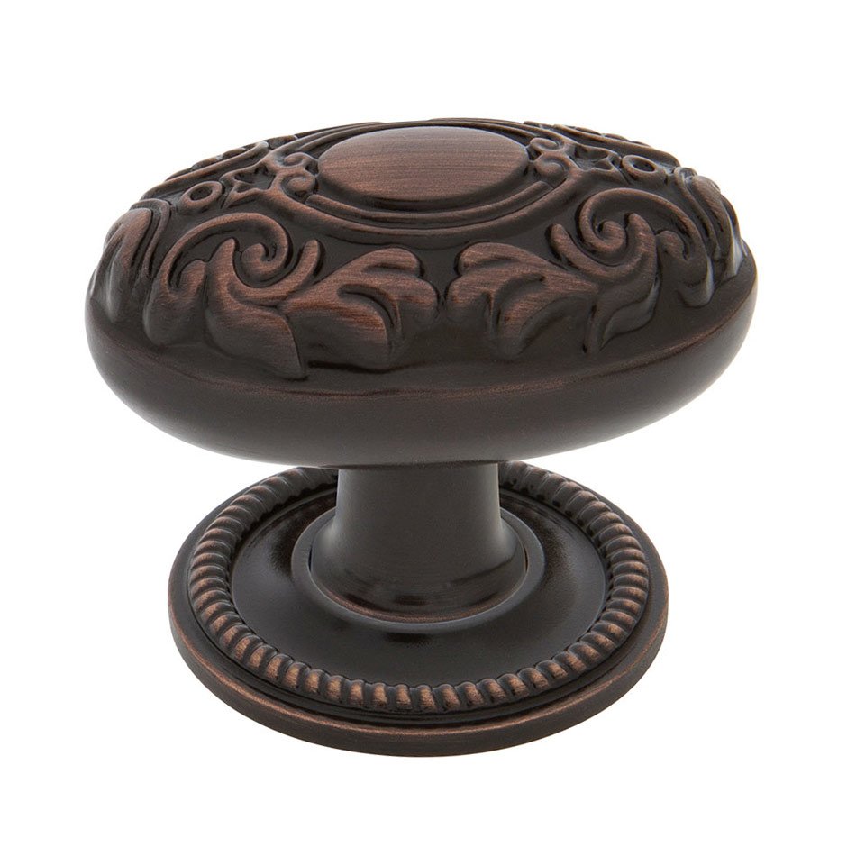 Victorian Brass 1 3/4" Cabinet Knob with Rope Rose in Timeless Bronze