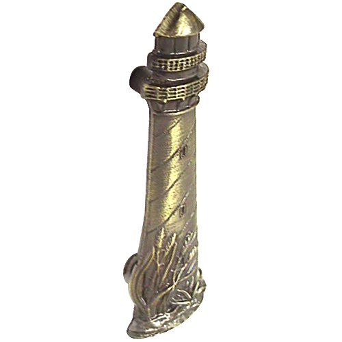 Lighthouse Pull in Antique Brass