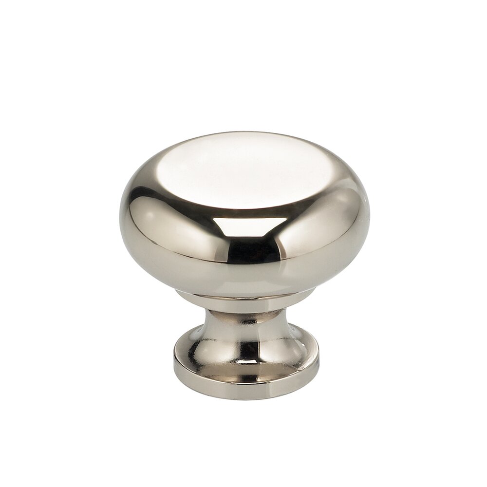 1" Classic Knob in Polished Polished Nickel Lacquered