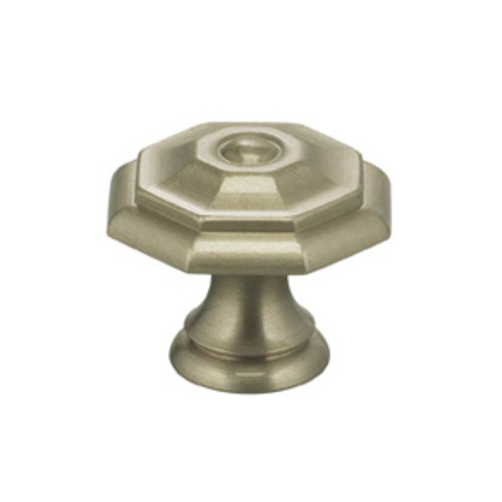 1 3/16" Octagonal Knob in Satin Nickel Lacquered