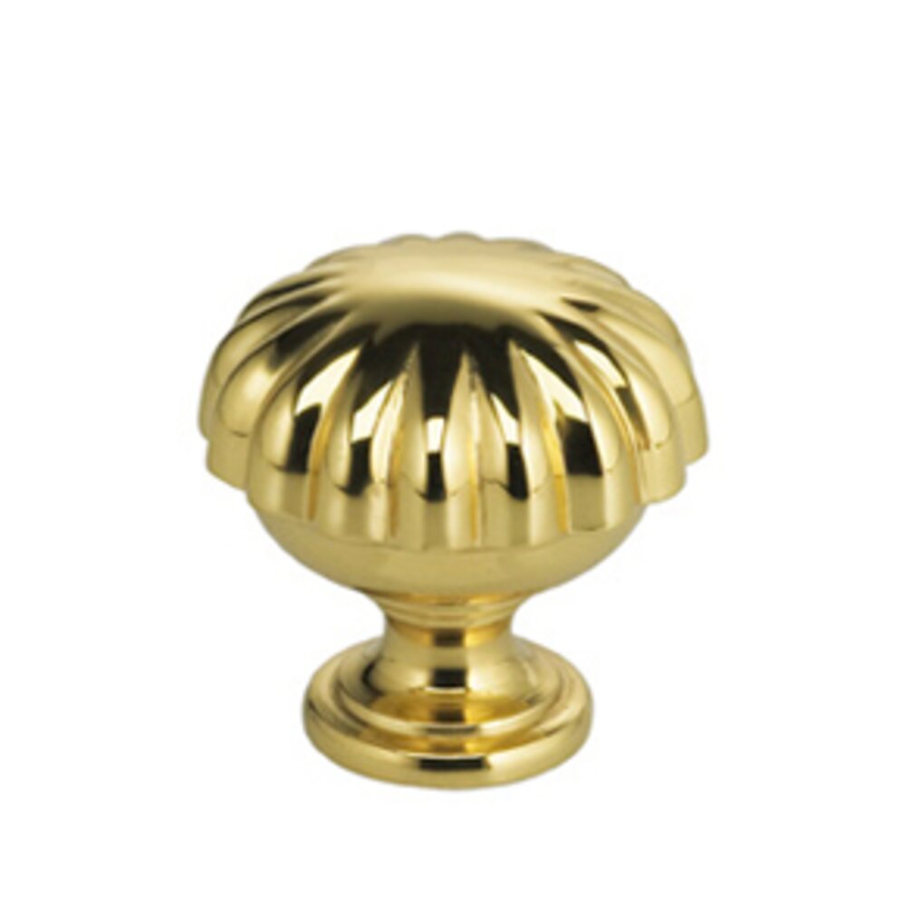 1" Melon Knob in Polished Brass Lacquered