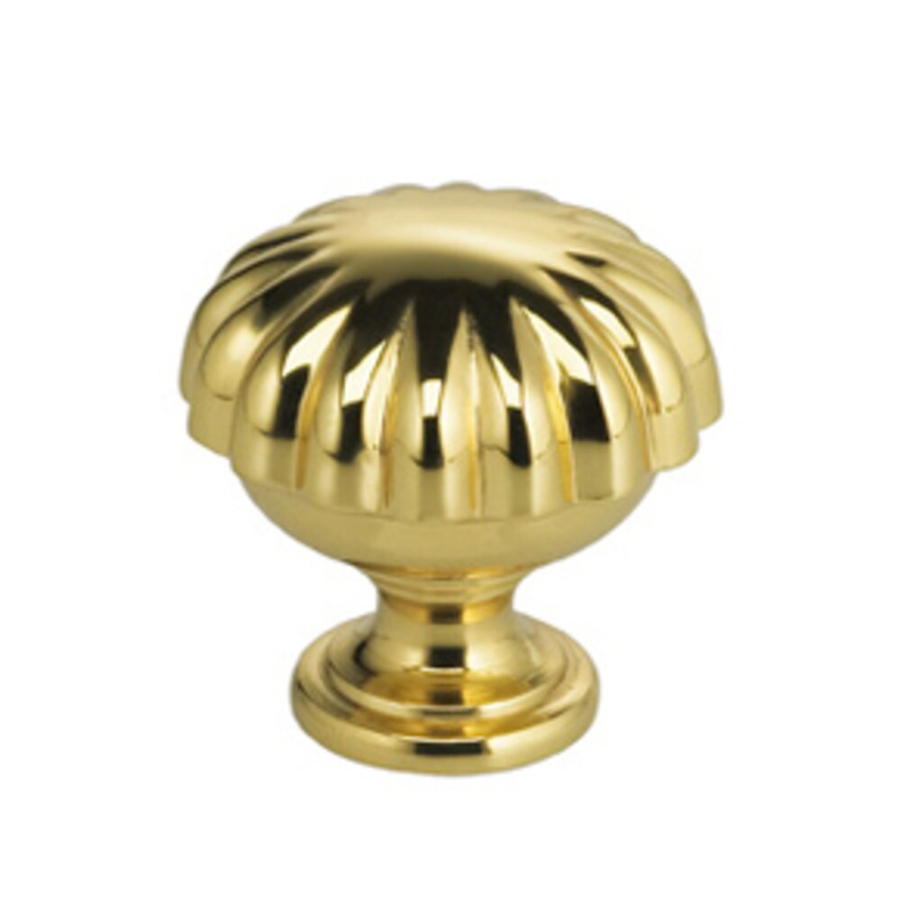 1 3/16" Melon Knob in Polished Brass Lacquered